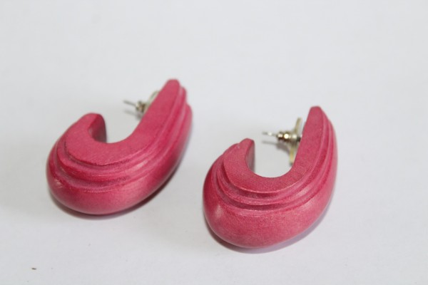 rosa Ohrstecker seltene Ohrringe im Retro Stil
