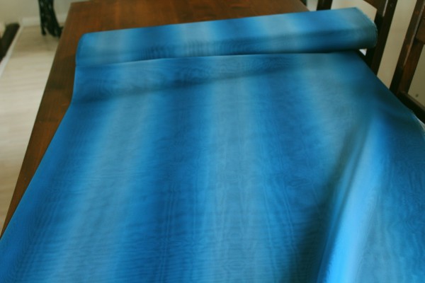 3 m Dekostoff blau gestreift transparent Vorhang Gardinen Stoff