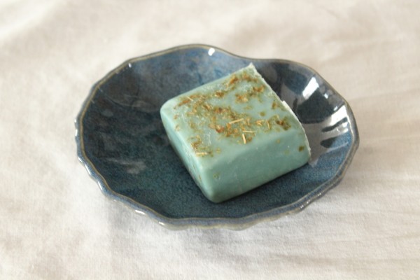 Seifenschale hellblaue Keramik Töpferei Handarbeit