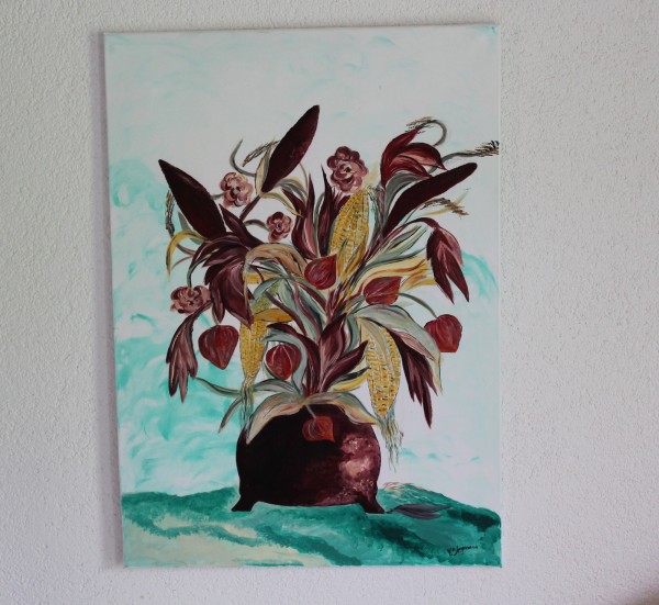 Bild Herbststrauß 50 x 70 cm gemaltes Einzelstück