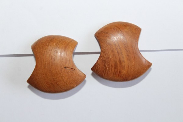 Ohrclips Holz Optik Ohrringe Modeschmuck