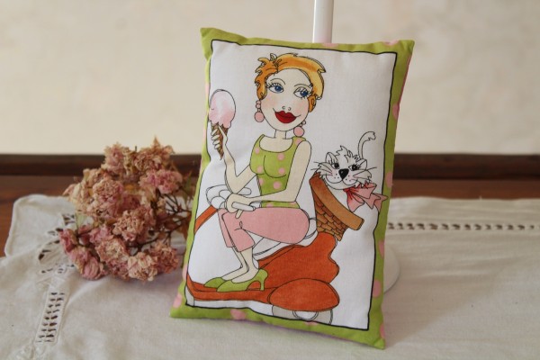Dekokissen Mitbringsel Geschenk Freundin Schwester Handarbeit