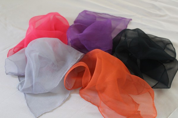 Spieltücher 5 bunte Seidentücher Set Kreativ aus Chiffon Seide
