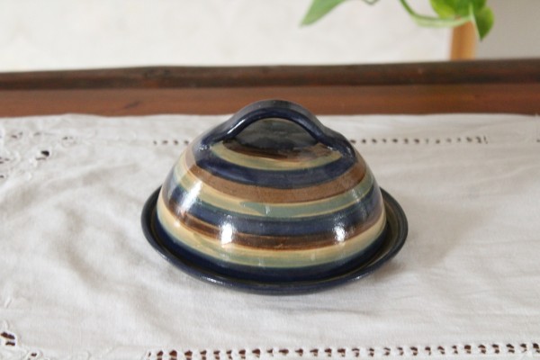 Käseglocke Ringel klein getöpfert Keramik Geschirr Töpferei