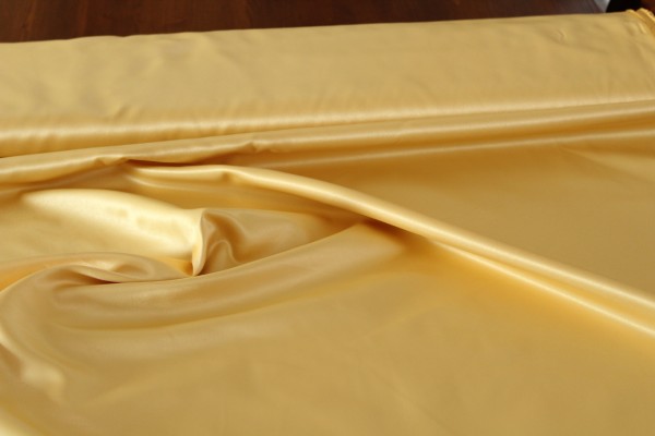 2,5 m Dekostoff gelb Satin Stoff blickdicht Gardinen Vorhänge