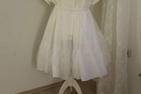 Petticoat weiß zweistufig Gr. L - XL Handarbeit